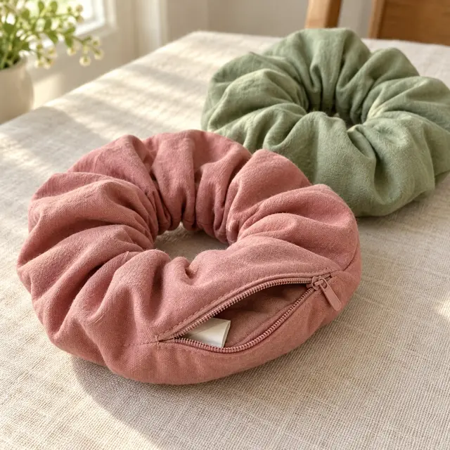 moñas de tela con bolsillo