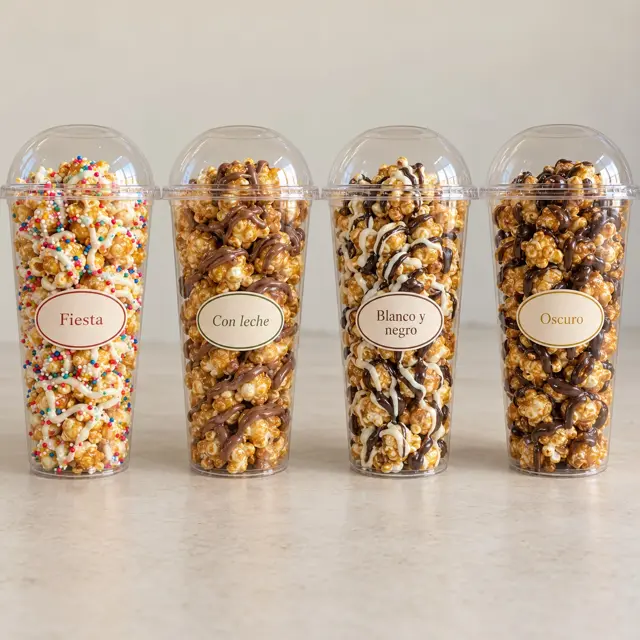 crispetas gourmet en vasos